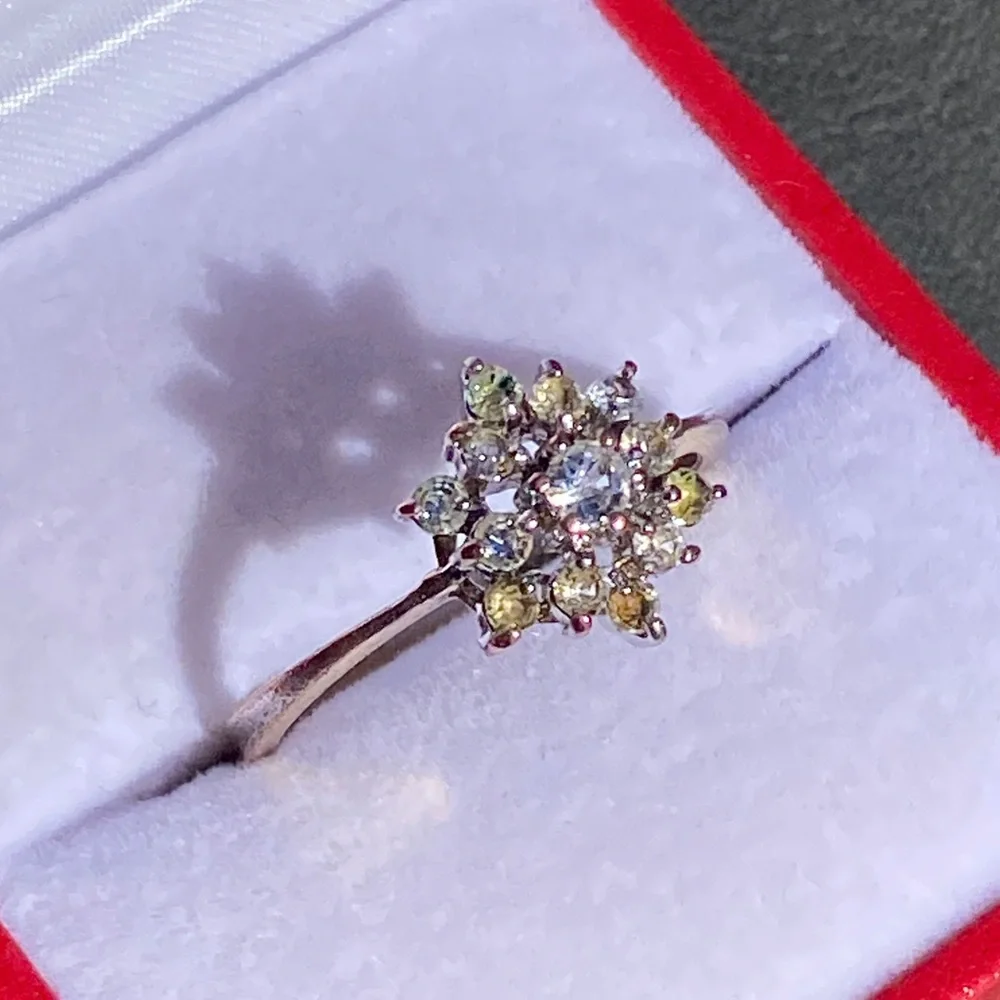 Signed Vintage Butler Cluster Flower Ring (9) - Picture 2 of 7